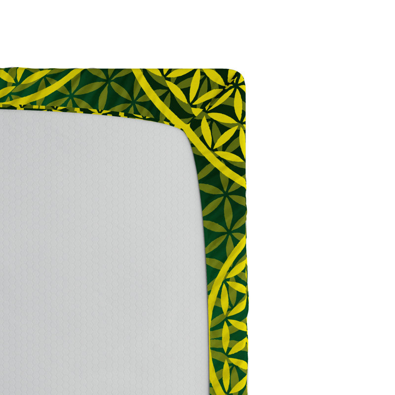 Microfiber Geometric Fitted Sheet, Twin Fitted Sheet