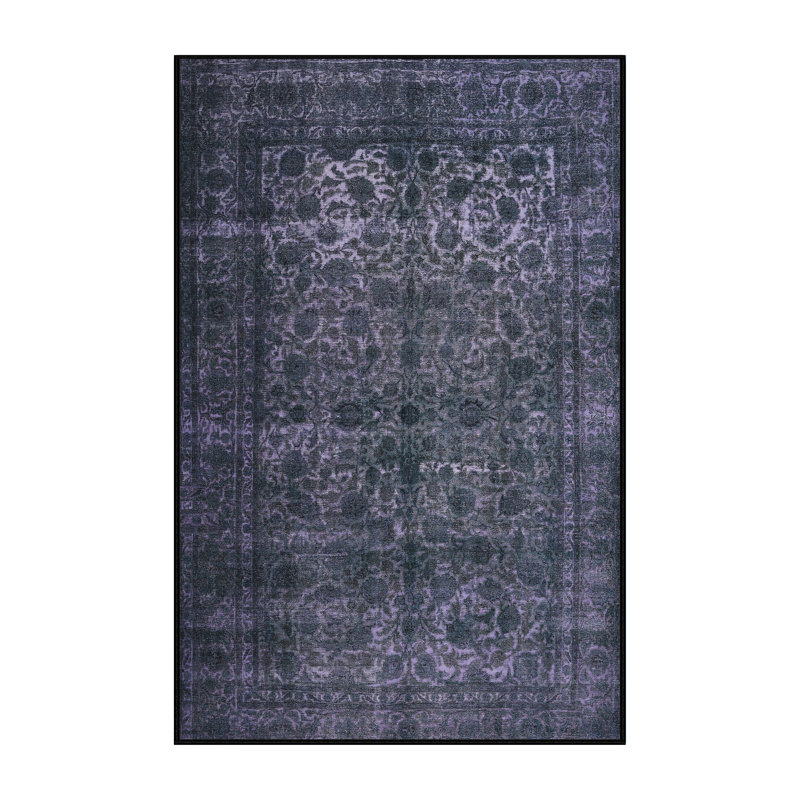Tapis en violet/gris contemporain, Rectangle 5 pi x 7 pi