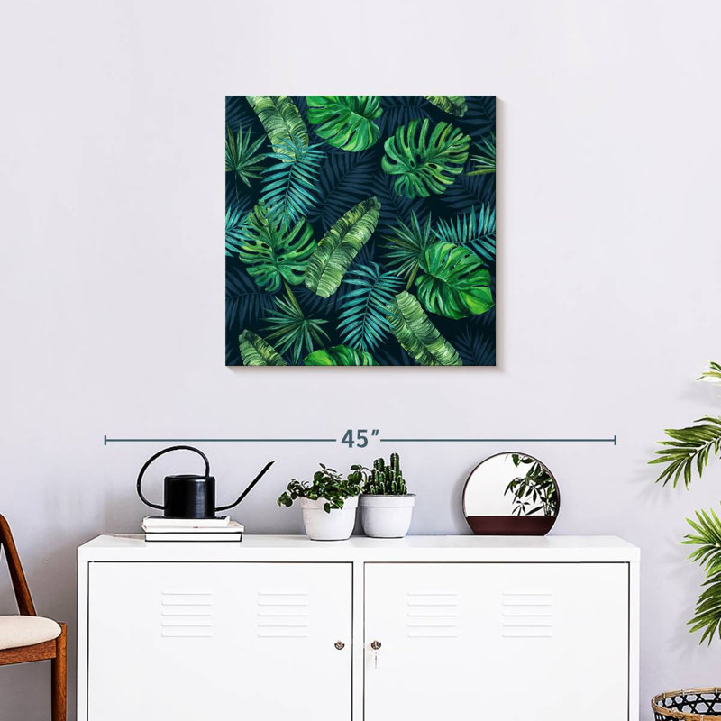 Harnek feuilles tropicales mélangées, H 24 po x l 24 po