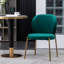 Ensemble de repas 3 pièces - Table ronde blanche avec 2 chaises, chaise en bois d'hévéa et velours luxueux