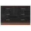 Eva High Gloss 6 Drawer Chest of Drawers - H: 75cm x D: 40cm x W: 112cm-27474085
