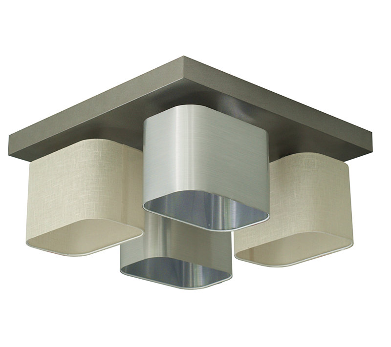 Gonzalez Semi Flush Mount, Silver/Cream transparent, Calvados