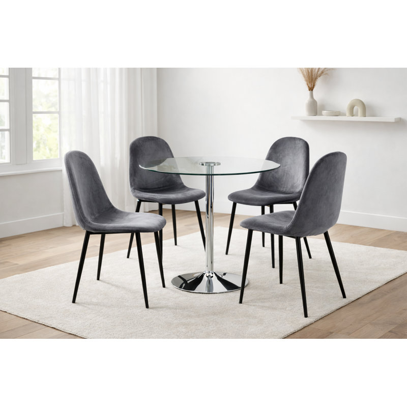 Bobb 4 -Person Glass Dining Set