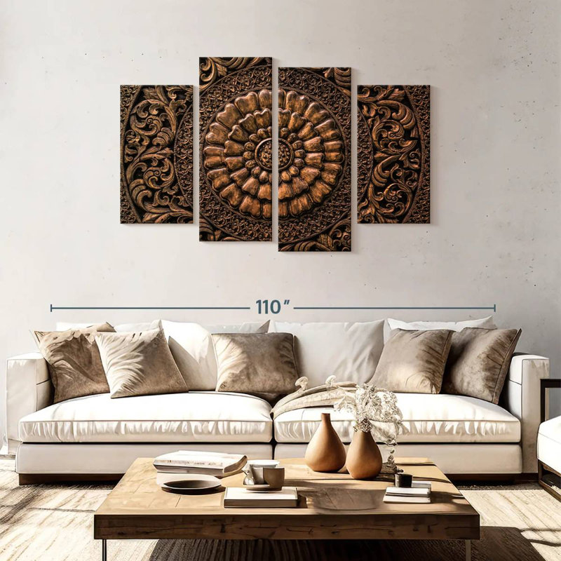 Senne Round Floral Carving