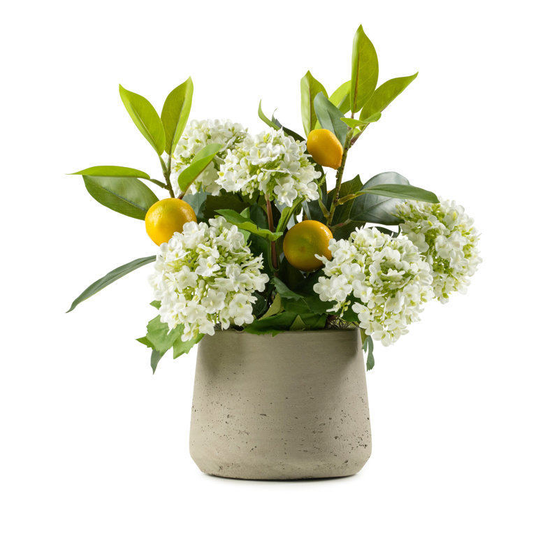 Faux Fruit and Floral Arrangement