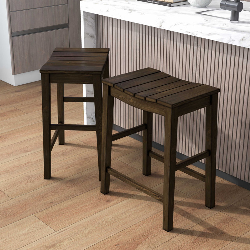 Tabouret de comptoir 24 po Ferda, Chêne foncé