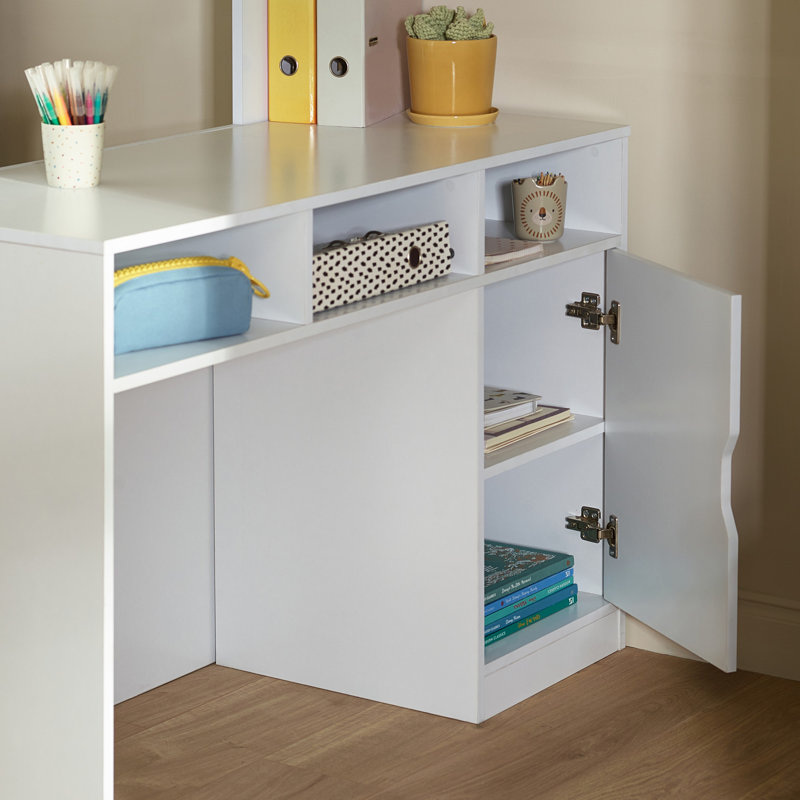 Wifrith Single (3') High Sleepers Bed Frame with Storage Included with Built-in Ladder Included with Desk Included
