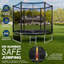 Maxway Furniture 228cm Hexagon Backyard Trampoline with Safety Enclosure