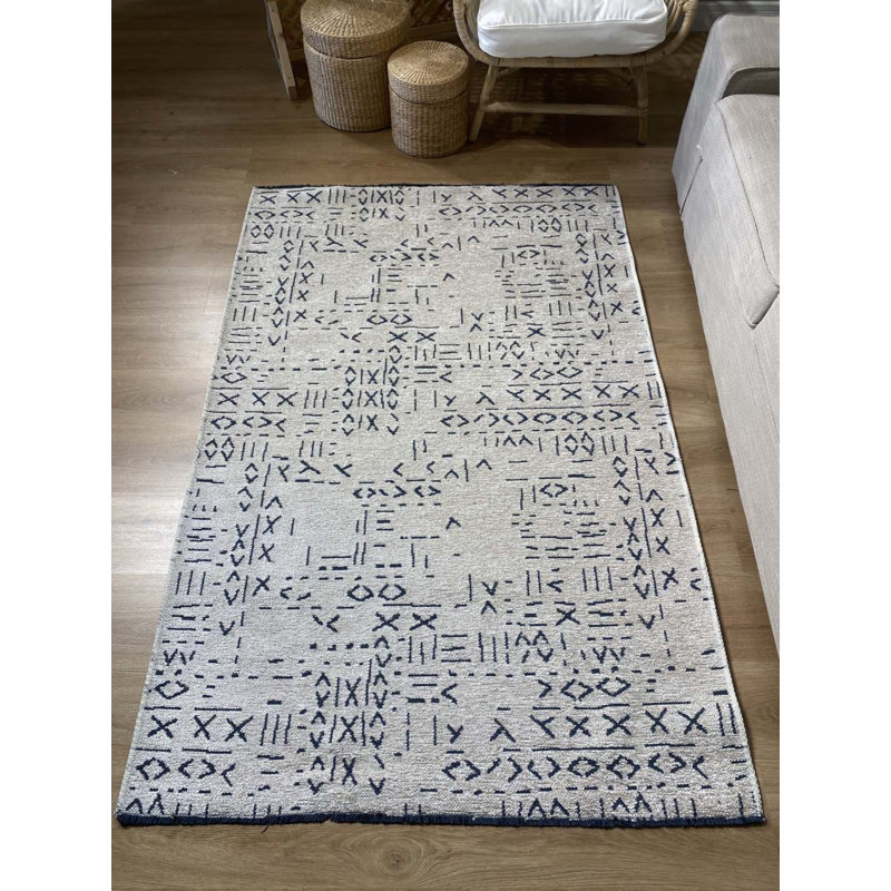 Tapis marocain en coton Prescod, Carré 2 pi 7 po