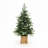 3.9Ft Pre-Lit Green Artificial Christmas Pine Tree with Square Wood Pot