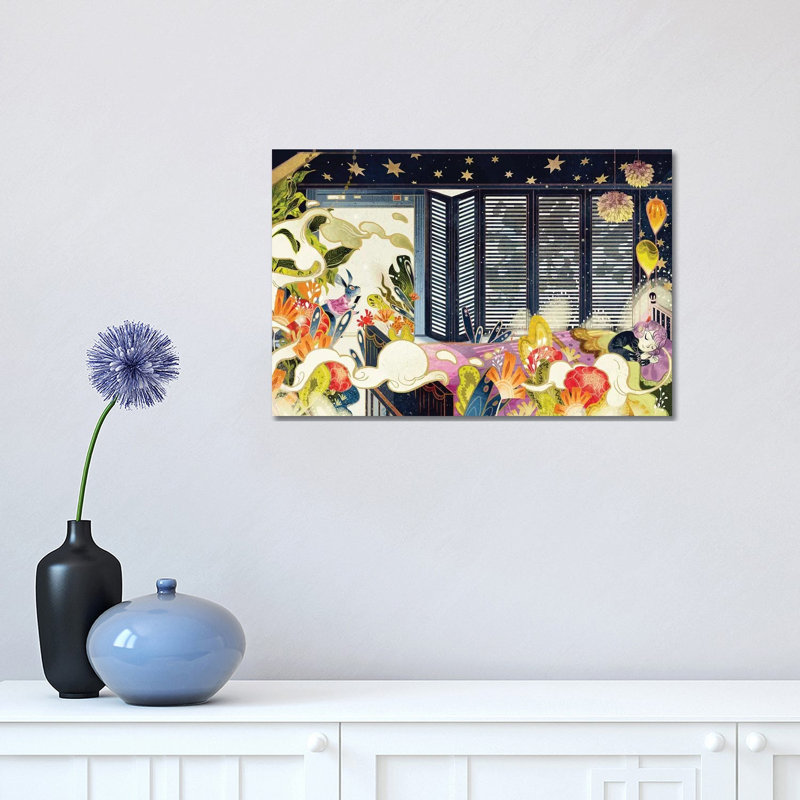 Dream Security Door by Sija Hong - Painting on Canvas, Wrapped Canvas, 30.48 cm H x 45.72 cm W