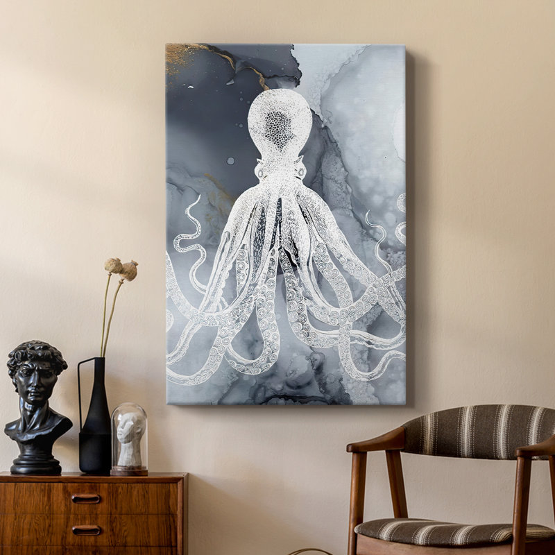 Octopus Ink I - galerie sur mesure, H 18 po x l 12 po