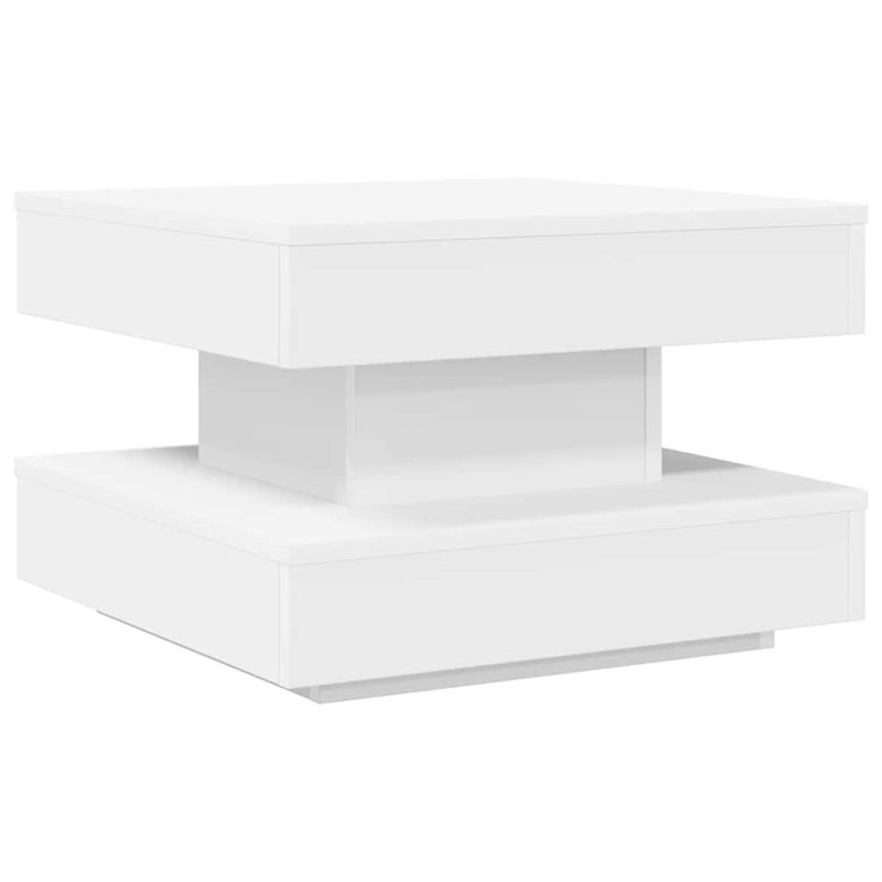 Coffee Table with Storage, 34.5" H x 50" L x 50" W, White