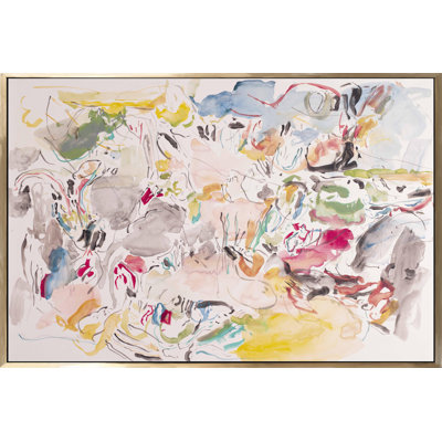 Festival, peinture sur toile à cadre flottant