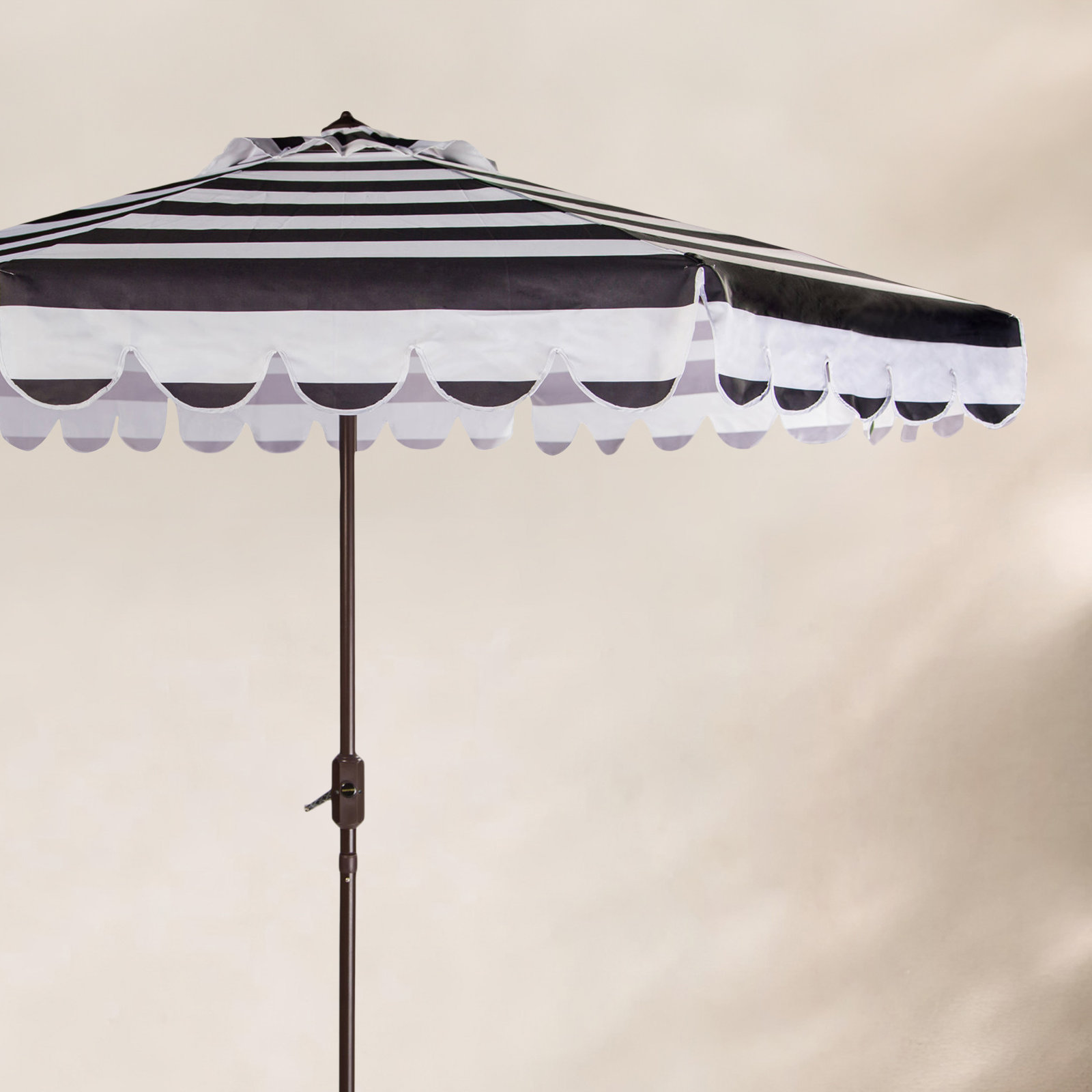 Natalee 8.4' Market Umbrella, Black/White