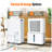 High-Efficiency 34-Pint Dehumidifier for 2,500 Sq Ft Spaces - Compact 55 OZ Tank with Continuous Drain Hose & 24-Hour Timer, Ideal for Basements, Bedrooms, Bathrooms and Laundry Rooms