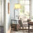 Floor Lamp With Side Table, Rustic End Table With USB & Type-C Ports, 2 Outlets And Storage Drawers, Adjustable Lampshade For Living Room Bedroom