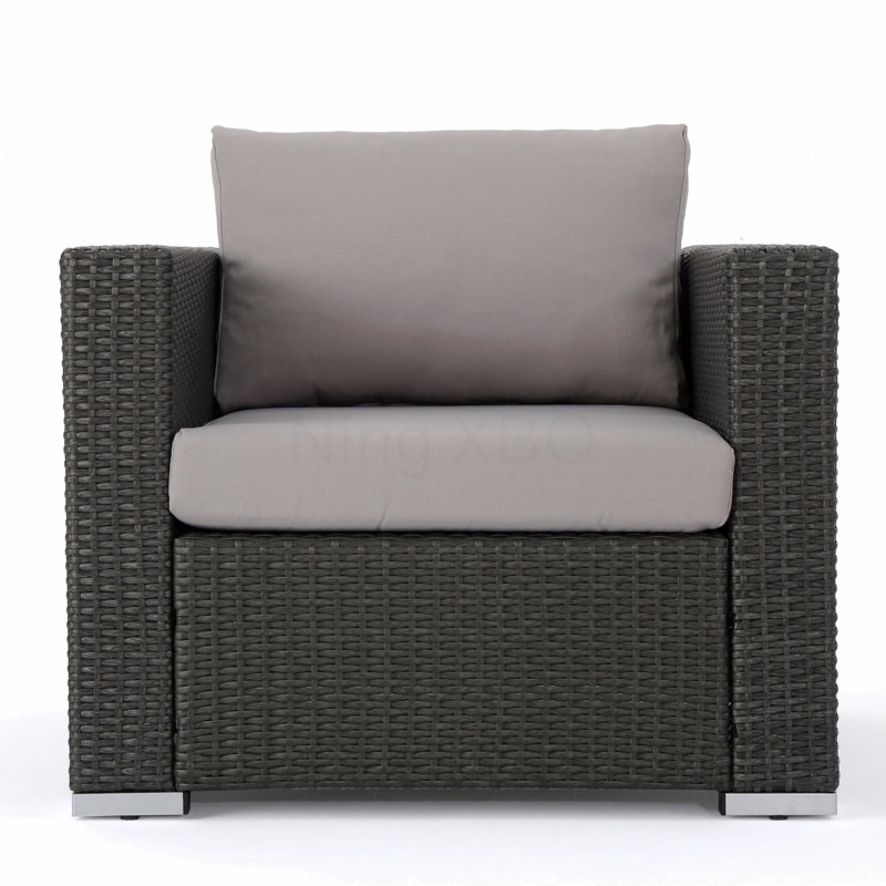 Patio Club Chair Gry + Alu, Gray Cushion/Gray Frame