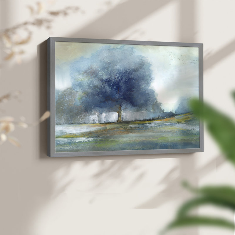 Arbre fantastique - impression encadrée - réarmable, H 8 po x l 10 po, Gris