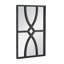 Miroir mural 16 po x 23 po rectangulaire en bois avec cadre noir antique, décoration verticale ou horizontale pour le salon, ensemble de 2-179510494