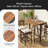 4 - Person Patio Dining Set with Extendable Rectangular Table , Cushions Included