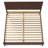 Hibir Rustic Solid Pinewood Bed Frame with Protective Top Trim, Modern Farmhouse Master Bedroom Platform Bed, Heavy-Duty Slat Support Base, No Box Spring Needed, Premium Style-123418555-123297193