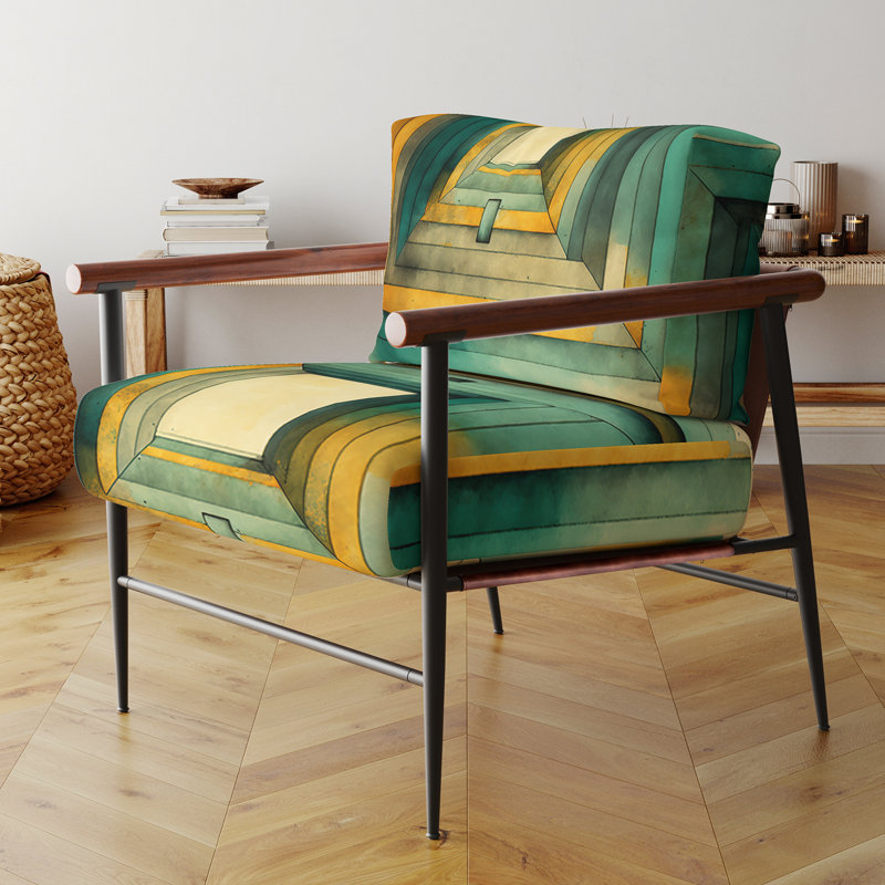 Fauteuil d'appoint rembourré Briadale, Doré