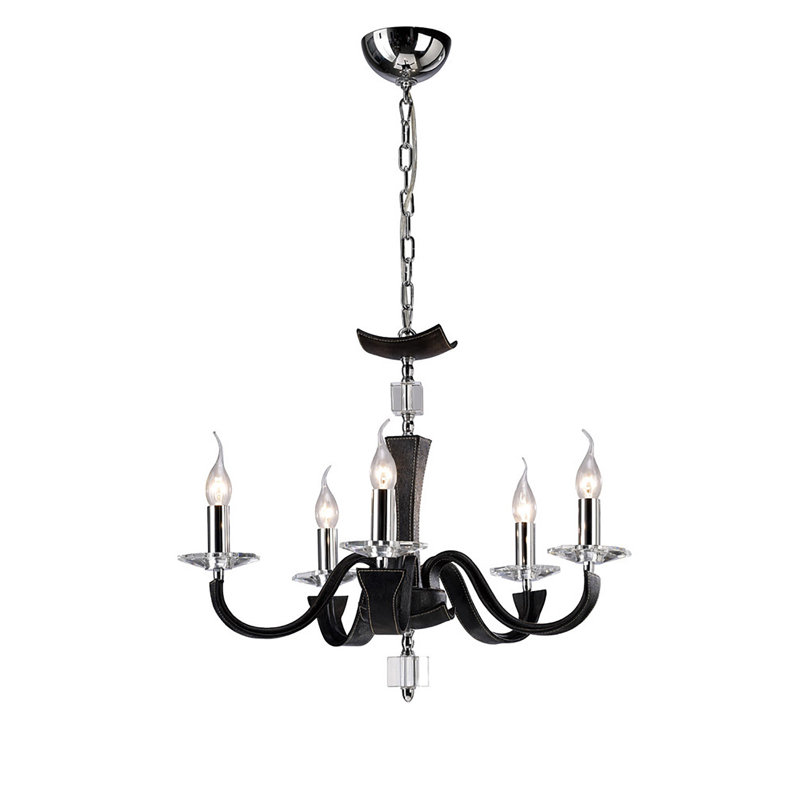 Killingsworth 5 - Light Candle Style Chandelier, Black