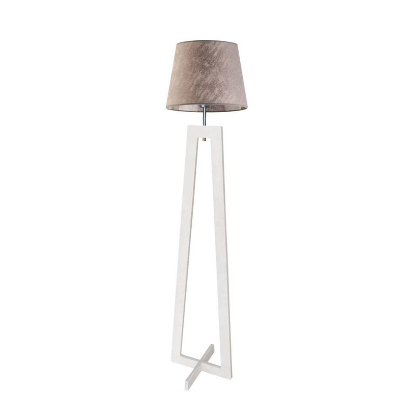 Pip 160 H cm Floor Lamp, Melange/White inside, White