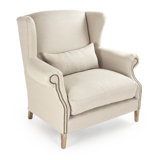 Eira Linen Wingback Chair