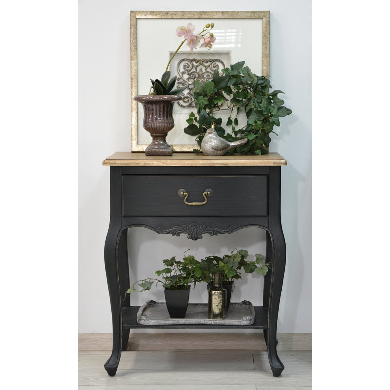 Edmunds 60cm W Solid Wood Bedside Table