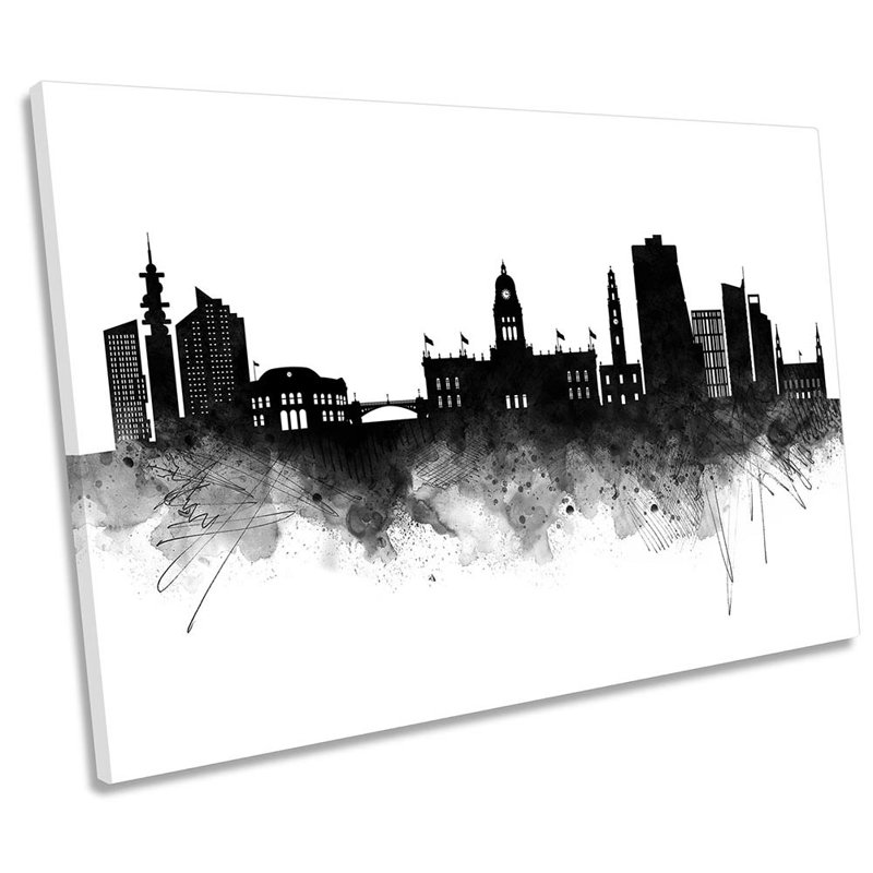 Leeds City Skyline - Wrapped Canvas Print, 30.5cm H x 45.7cm W x 2cm D