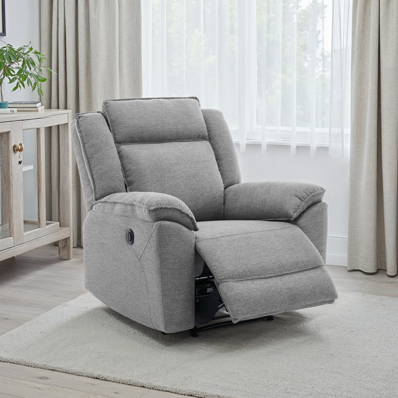 Beola 4 Seater Linen Electric Reclining Sofa, Grey