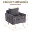Chaise d'appoint rembourrée avec rangement et poche-598868102