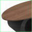Ensemble de tables basses gigognes 2-en-1 Elegant - Ovale & amp; Plateau rond en panneau de fibres à densité moyenne, peu encombrant Assemblage facile
