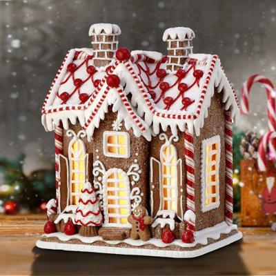  10" LED Icing Gingerbread House