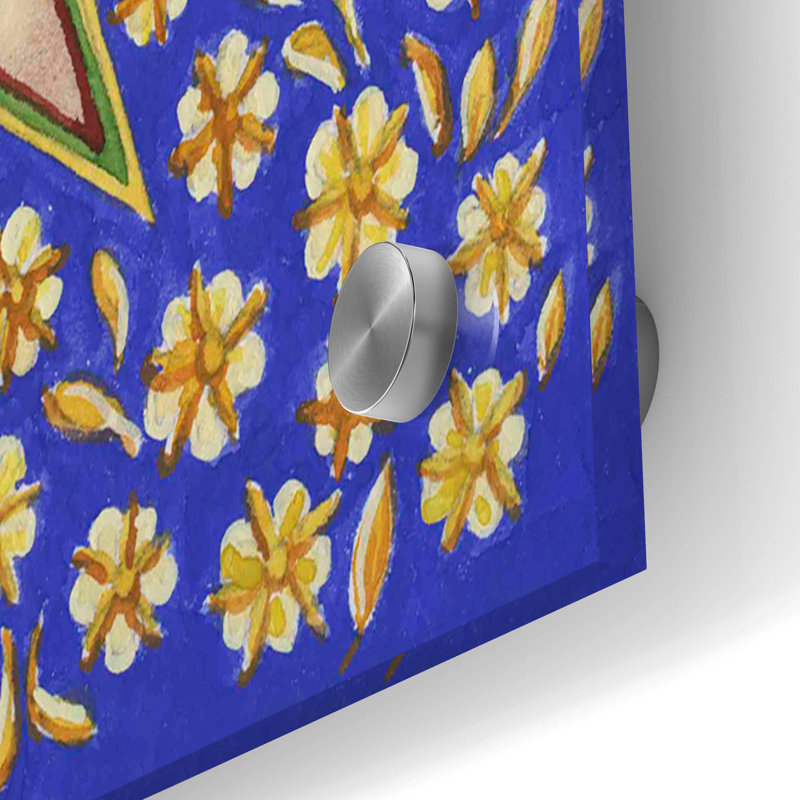 Bungalow Rose «Elephant Cartouche Ap» par Andrea Strongwater, art mural en verre acrylique, H 24 po x l 36 po x P 0,2 po