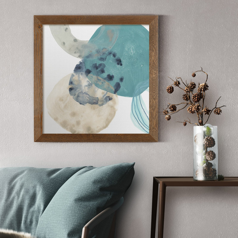 " Circlet III " Painting Print, 32" H x 32" W x 1" D, Maple Framed