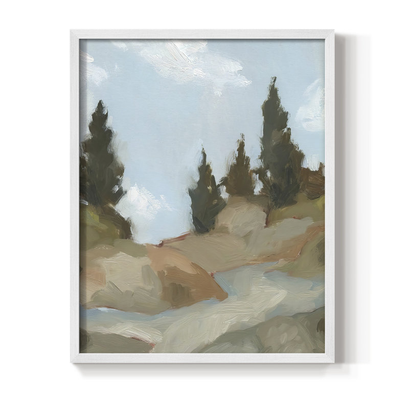 Reproduction d'art encadrée West Trail, Blanc, H 10 po x l 8 po