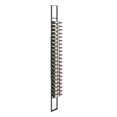 Ensemble de support à vin simple face du plancher au plafond de 21 bouteilles Indurial - noir jusqu'à 10 pi
