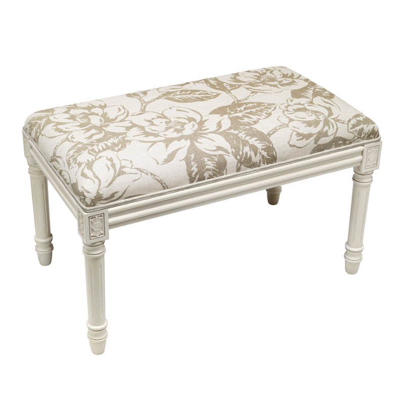 Banc rembourré Billiot, Taupe floral 1