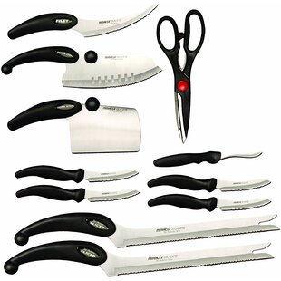 Miracle Blade World Class 18 Piece Knife Set, Kitchen Knives with Wood Block  