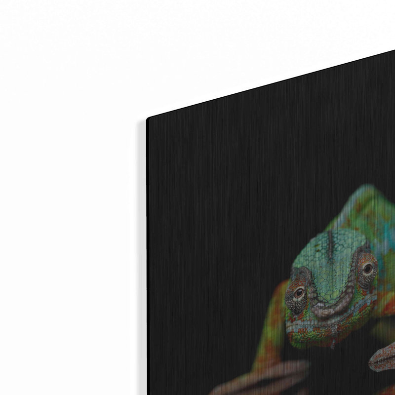 «Sneaky Cameleon» par Luxe Metal Portfolio, H 12 po x l 12 po