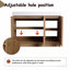 Meuble-lavabo autoportant de 122 cm (120 cm) avec lavabo en résine et 3 portes d'armoire à fermeture amortie, en contreplaqué imitation chêne.-593216295