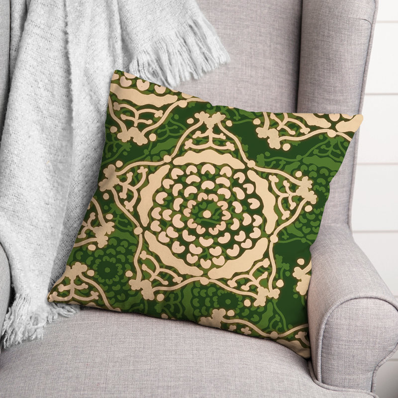 Outdoor Square Pillow Cover & Insert, Green