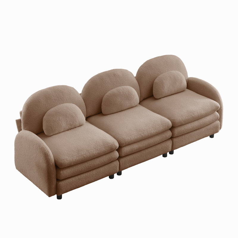 Canapé 3 places Teddy, L 98,2 po, Camel Teddy