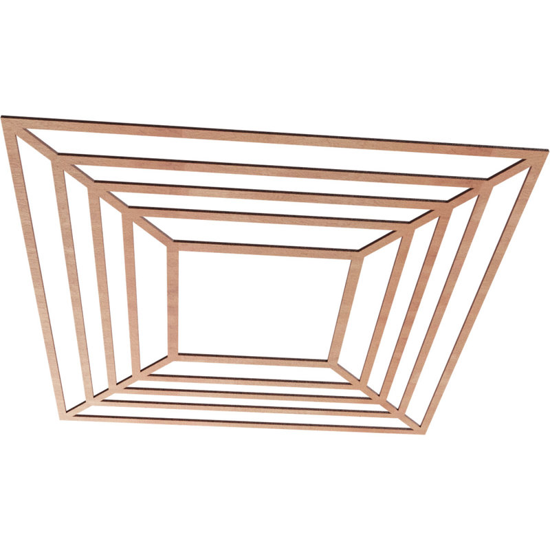 Médaillon de plafond en bois Raven, Cerise, H 34 po x l 34 po x P 0,25 po