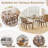 Dining Chair Set of 4 Upholstered Seat & Breathable X-shaped-1444878696