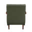 Fauteuil contemporain en cuir avec détails et pieds d'appoint en noyer-252024740