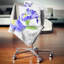 Blue Iris Watercolor - coussin à imprimé floral-30744328-30744331